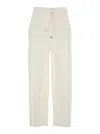Elisabetta Franchi White Regular Drawstring Pants In White