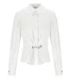Elisabetta Franchi White Shirt With Brooch