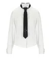 Elisabetta Franchi Camicia Bianca Con Cravatta In White