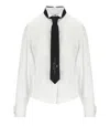 Elisabetta Franchi Camicia Bianca Con Cravatta In White