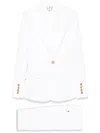 Elisabetta Franchi Single-breasted Trouser Suit In White