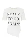 Elisabetta Franchi Lettering Cotton T-shirt In White