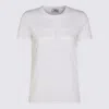 Elisabetta Franchi Embroidered Logo White Cotton T-shirt In White