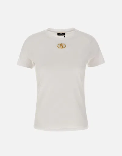Elisabetta Franchi White Urban Cotton Jersey T Shirt
