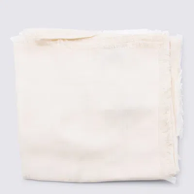 Elisabetta Franchi White Viscose Scarf In Burgundy