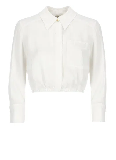 ELISABETTA FRANCHI ELISABETTA FRANCHI WHITE VISCOSE SHIRT