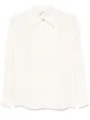 Elisabetta Franchi White Viscose Shirt With Pleated Design In White