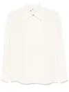 Elisabetta Franchi White Viscose Shirt With Pleated Design In White