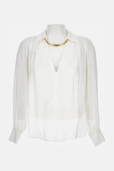 ELISABETTA FRANCHI WHITE VISCOSE TOP