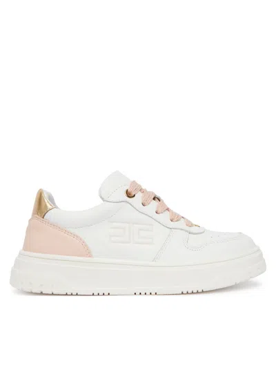 Elisabetta Franchi Kids' White-pink Baby Shoe