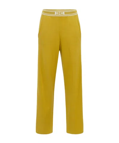 Elisabetta Franchi Wide-leg Casual Pants In Brown