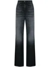 Elisabetta Franchi Wide-leg Cotton Jeans In Black