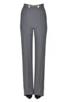 Elisabetta Franchi Wide Leg Trousers In Gray