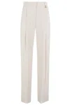 Elisabetta Franchi Women's Trousers  - Trousers - White In White