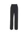 Elisabetta Franchi Wide-leg Trousers With High Waist In Black