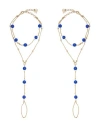 Elisabetta Franchi Woman Ankle Bracelet Blue Size - Metal