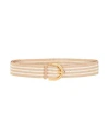 Elisabetta Franchi Woman Belt Beige Size 4 Textile Fibers In Beige