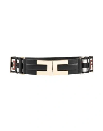 Elisabetta Franchi Woman Belt Black Size 6 Synthetic Fibers, Polyamide