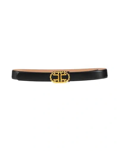 Elisabetta Franchi Woman Belt Black Size 8 Synthetic Fibers