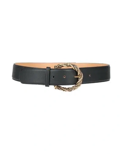 Elisabetta Franchi Woman Belt Black Size 8 Synthetic Fibers