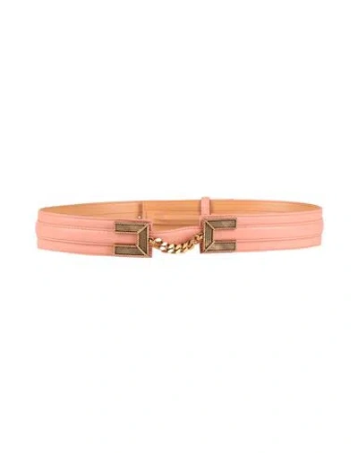 Elisabetta Franchi Woman Belt Blush Size 10 Synthetic Fibers In Brown