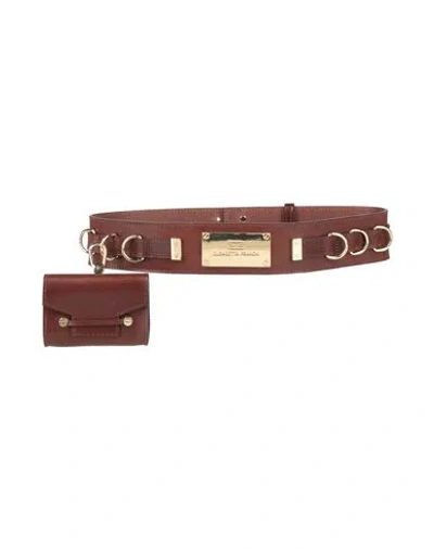 Elisabetta Franchi Woman Belt Brown Size 4 Cow Leather