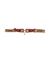 Elisabetta Franchi Woman Belt Burgundy Size 6 Metal, Leather In Red
