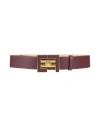 Elisabetta Franchi Woman Belt Burgundy Size 8 Polyester, Polyurethane