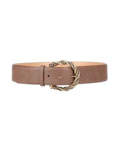 Elisabetta Franchi Woman Belt Chocolate Brown Size 10 Synthetic Fibers