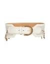Elisabetta Franchi Woman Belt Cream Size 8 Textile Fibers In White