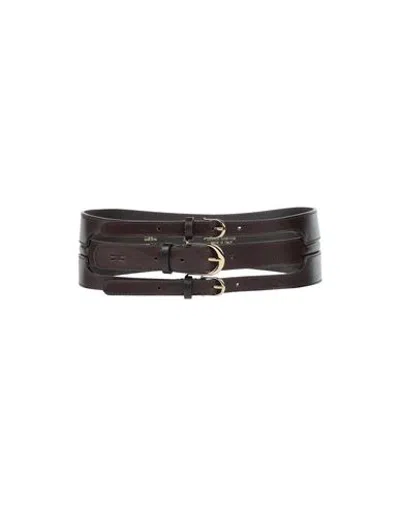 Elisabetta Franchi Woman Belt Dark Brown Size 4 Bovine Leather