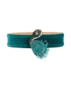 Elisabetta Franchi Woman Belt Deep Teal Size 4 Leather