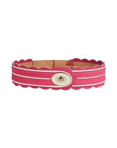 Elisabetta Franchi Woman Belt Fuchsia Size 4 Textile Fibers In Pink