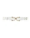 Elisabetta Franchi Woman Belt Ivory Size 8 Textile Fibers In White