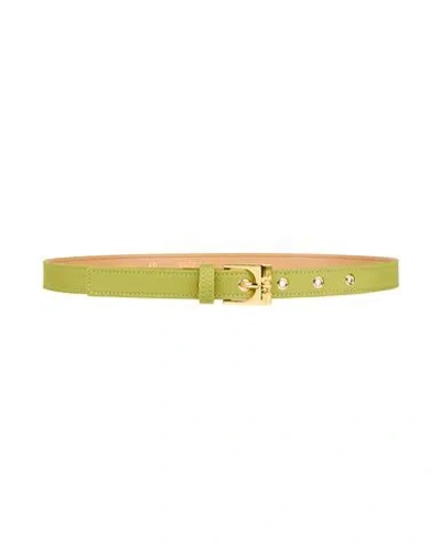 Elisabetta Franchi Woman Belt Light Green Size 4 Textile Fibers