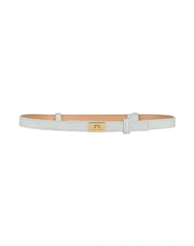 Elisabetta Franchi Woman Belt Light Grey Size 6 Textile Fibers In Gray