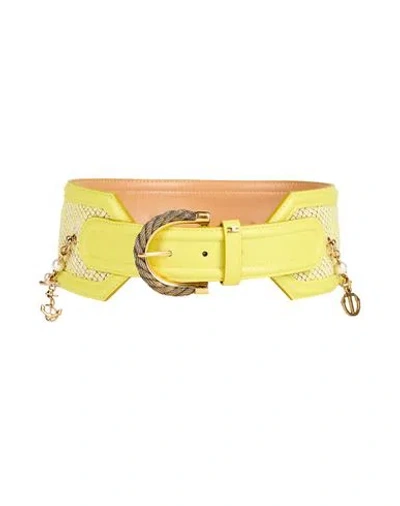 Elisabetta Franchi Woman Belt Lime Green Size 10 Textile Fibers