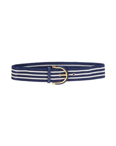 Elisabetta Franchi Woman Belt Navy Blue Size 4 Textile Fibers