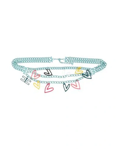 Elisabetta Franchi Woman Belt Sky Blue Size Onesize Metal