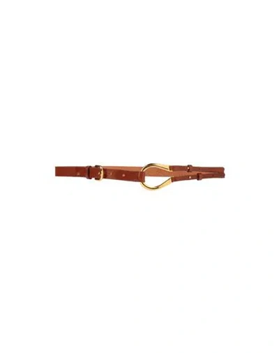 Elisabetta Franchi Woman Belt Tan Size 8 Bovine Leather