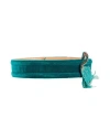 Elisabetta Franchi Woman Belt Turquoise Size 4 Leather In Blue