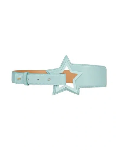 Elisabetta Franchi Woman Belt Turquoise Size 8 Textile Fibers In Blue