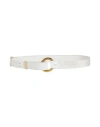 Elisabetta Franchi Woman Belt White Size 4 Textile Fibers, Acetate