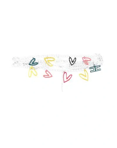 Elisabetta Franchi Woman Belt White Size Onesize Metal In Multi