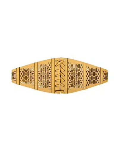 Elisabetta Franchi Woman Belt Yellow Size 4 Cow Leather