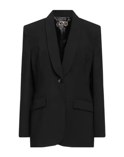 Elisabetta Franchi Woman Blazer Black Size 10 Polyester In Black