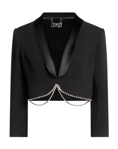 Elisabetta Franchi Woman Blazer Black Size 2 Polyester, Elastane, Acetate, Polyamide