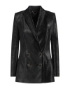Elisabetta Franchi Woman Blazer Black Size 4 Cotton, Metal, Polyester