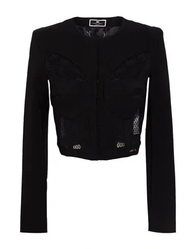 Elisabetta Franchi Woman Blazer Black Size 6 Polyamide, Elastane