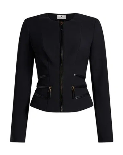 Elisabetta Franchi Woman Blazer Black Size 6 Polyester, Elastane